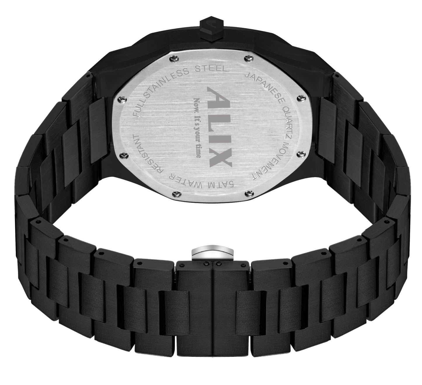 AL2912 Black Steel Strap Analog Watch