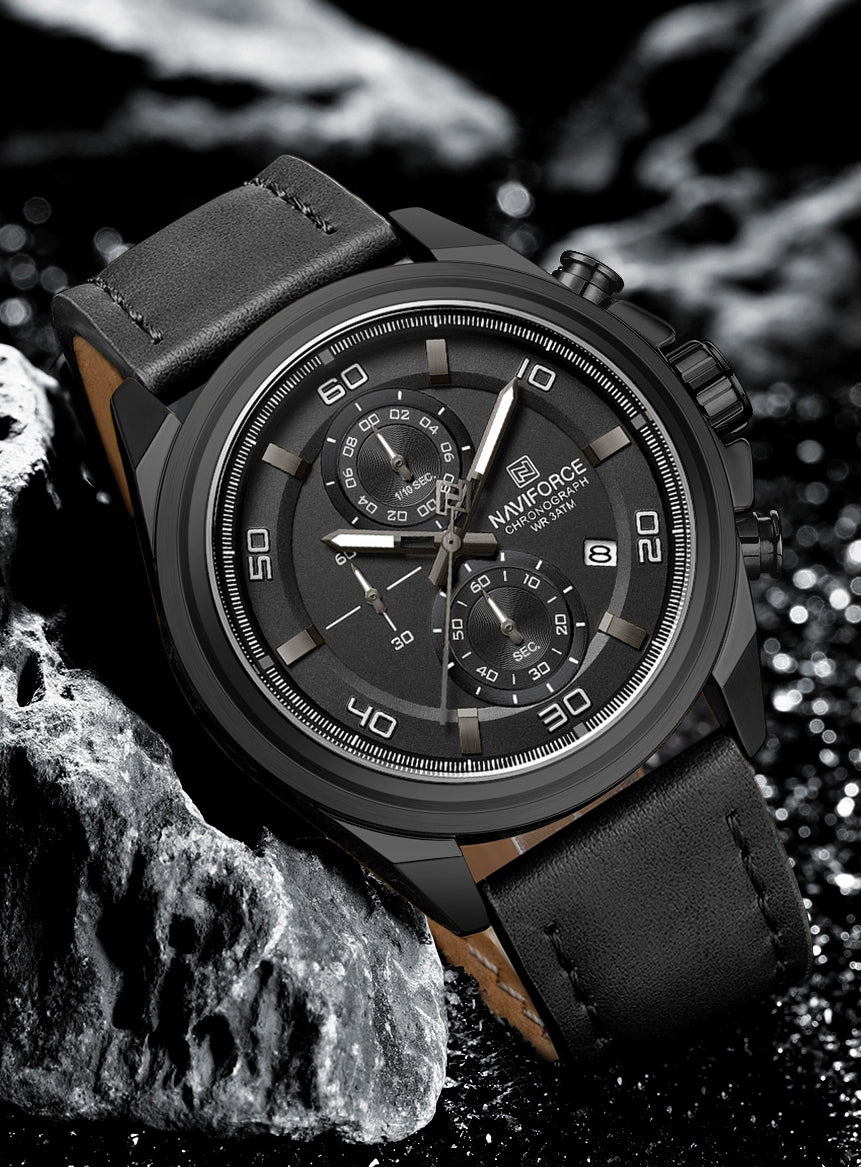Naviforce NF8075 Black Military Style Men’s Analog Watch