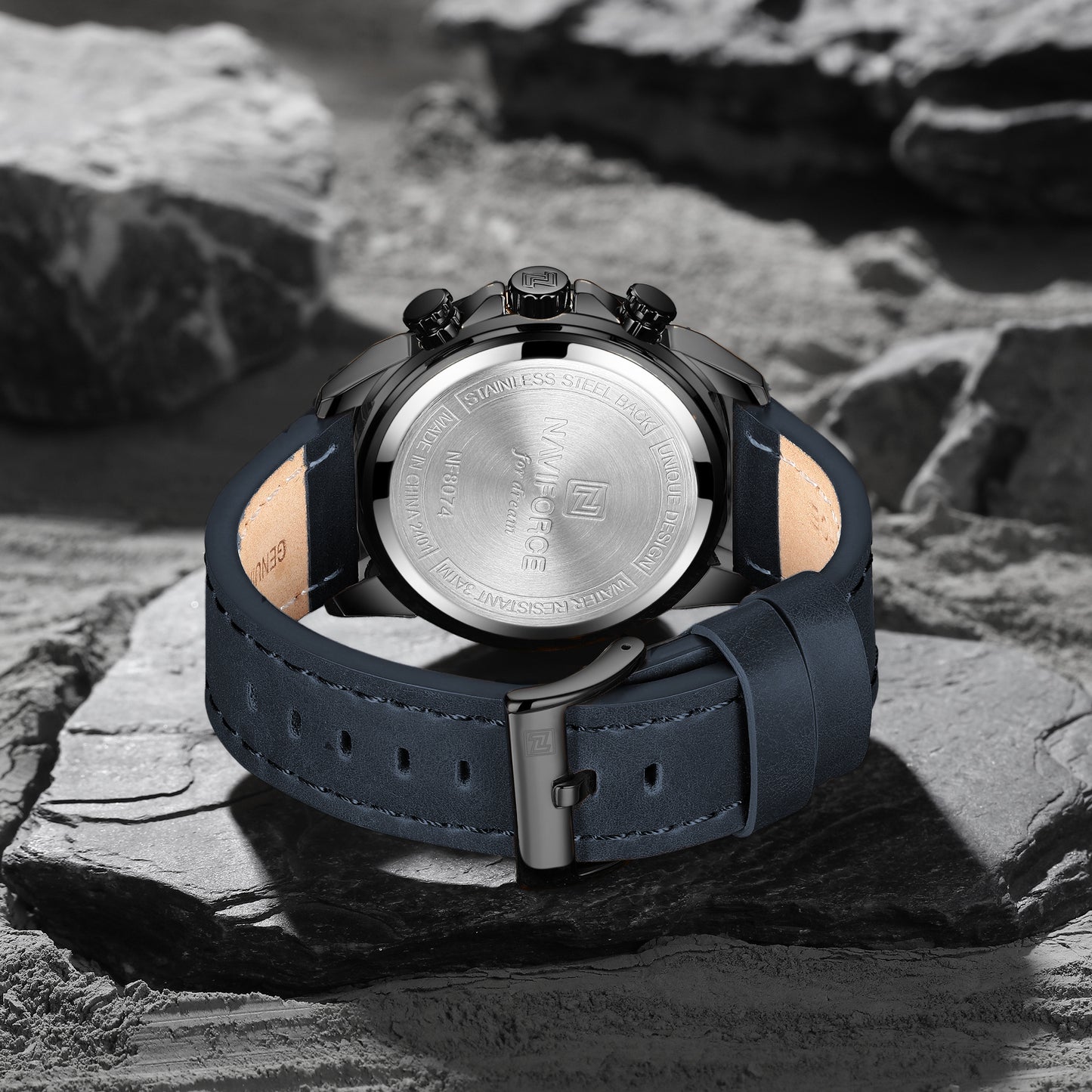 Naviforce NF8074 Multifunction fashion timepeice Analog Watch