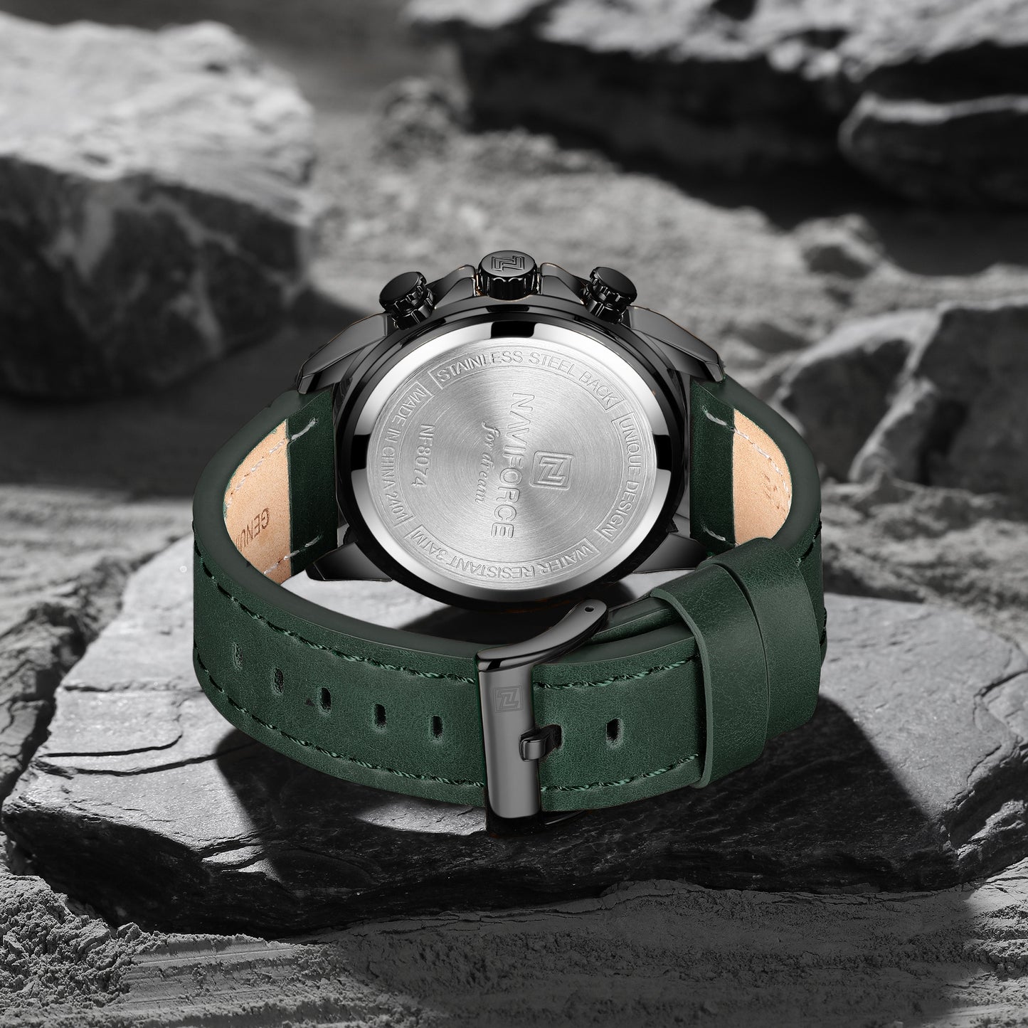 Naviforce NF8074 Multifunction fashion timepeice Analog Watch