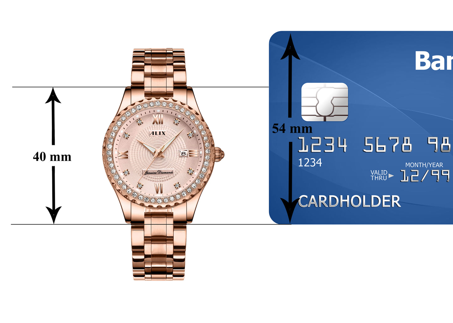 AL2536 Rosegold diamond studded dial Analog Watch