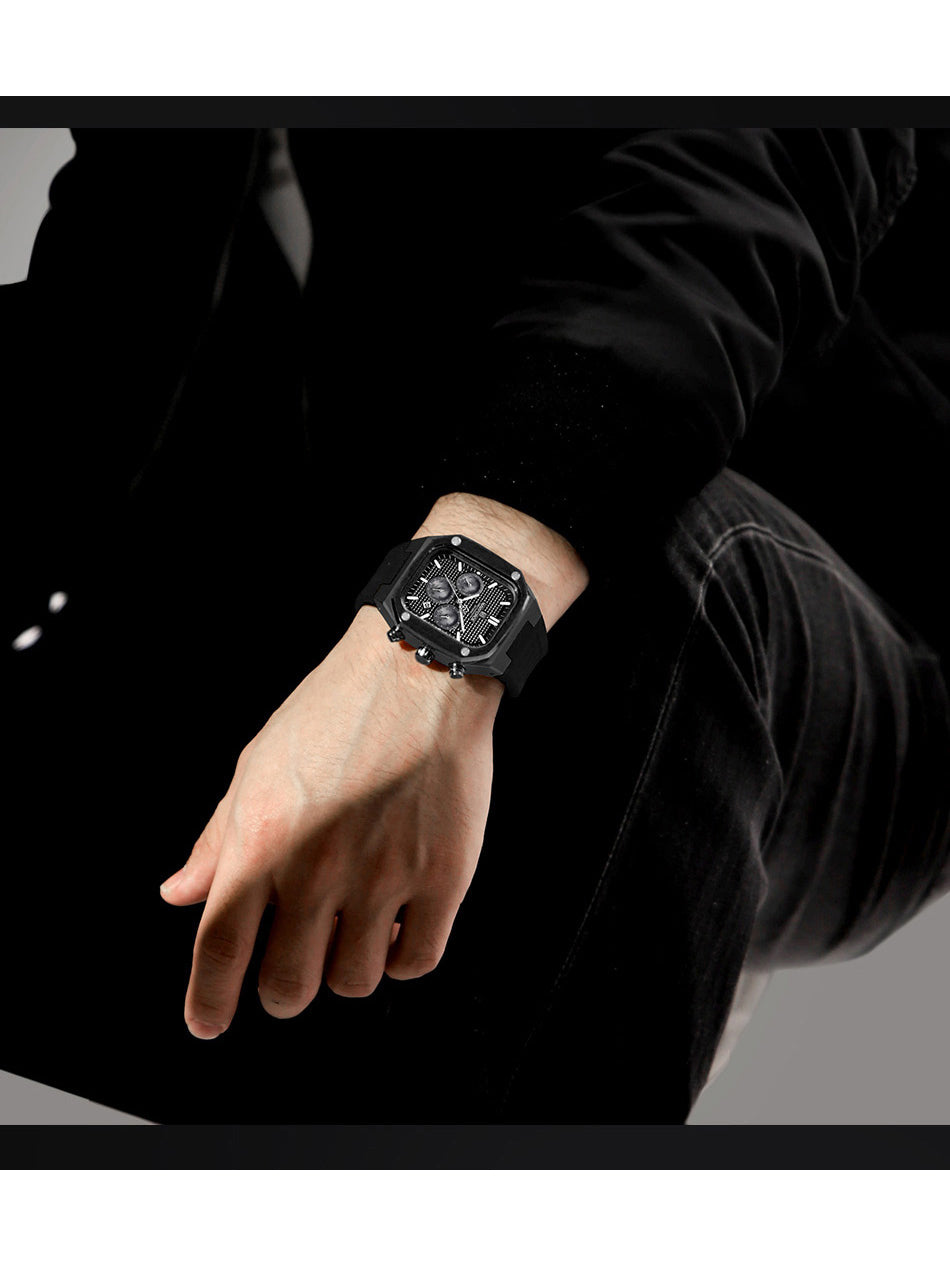 NF8037 Black chronograph watch for men - NAVIFORCE