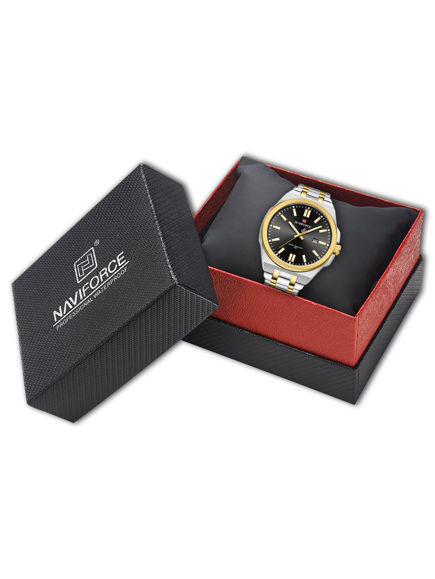 NF9226 Silver-Gold Analog time&date watch for men - NAVIFORCE