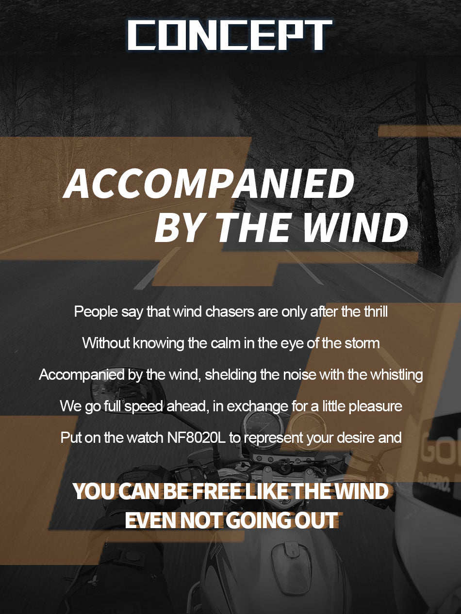 NF8020L Brown Chronograph watch for men - NAVIFORCE