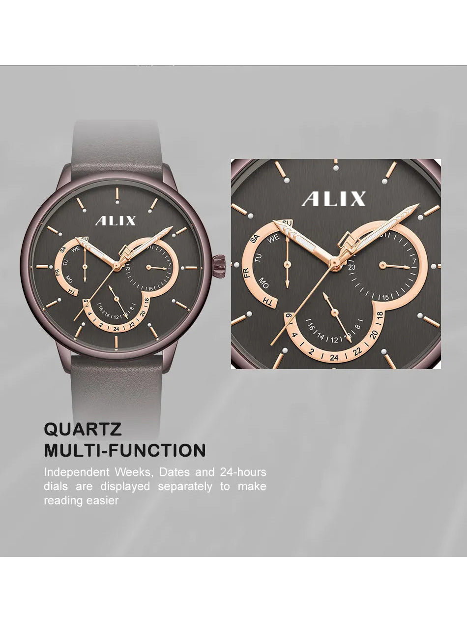 AL3011 Brown chronograph analog watch for mens - ALIX