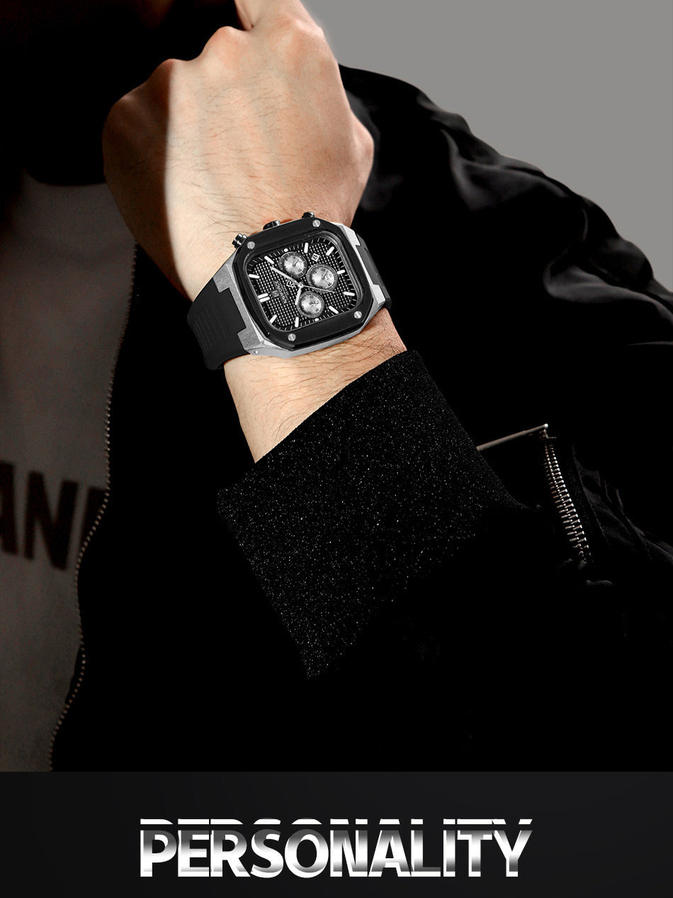 NF8037 chrome chronograph watch for men - NAVIFORCE