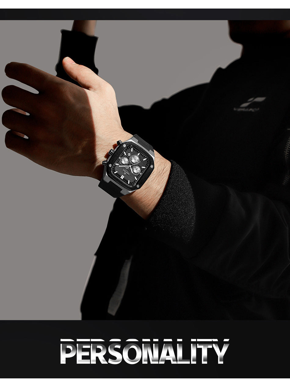 NF8037 chrome chronograph watch for men - NAVIFORCE