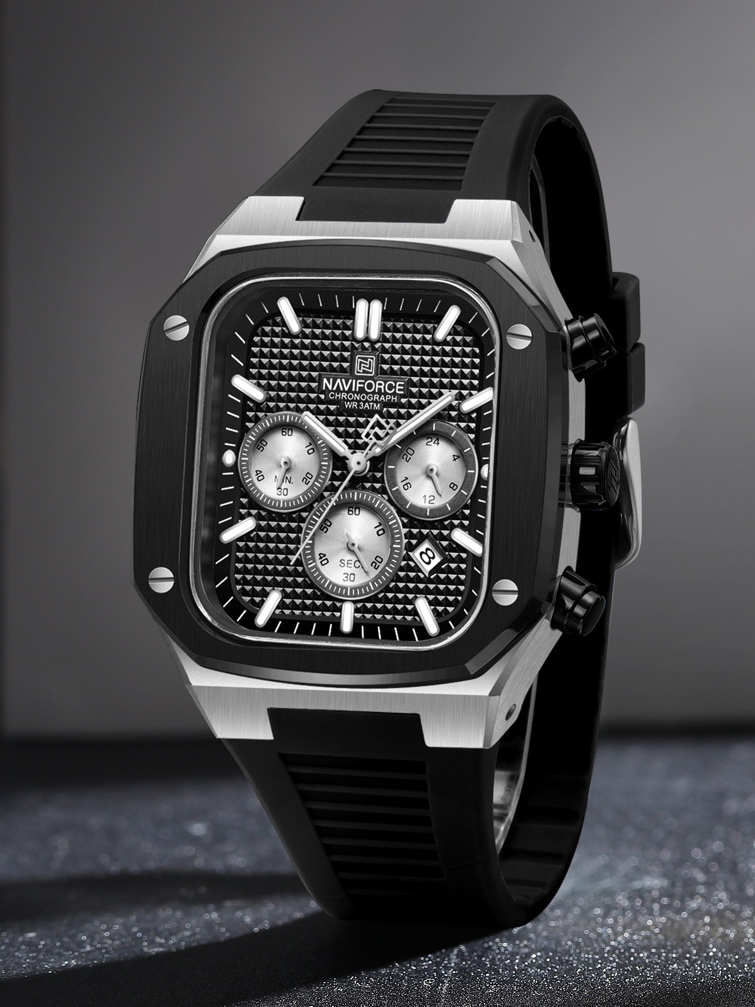 Discover NAVIFORCE NF8037 Chrome Chronograph Watch for Men – Alix