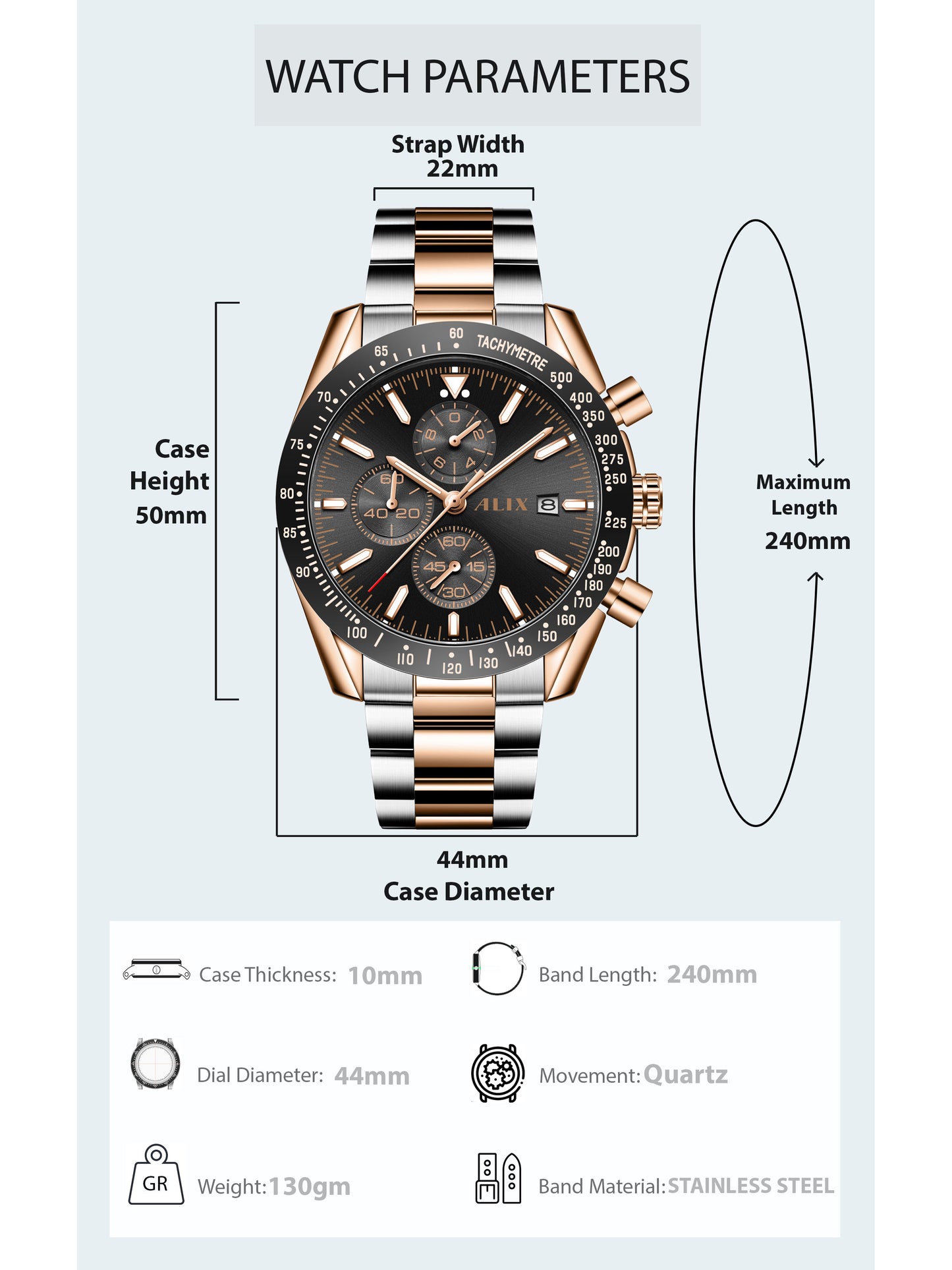 AL3014S Sophisticated black Dial Analog Watch