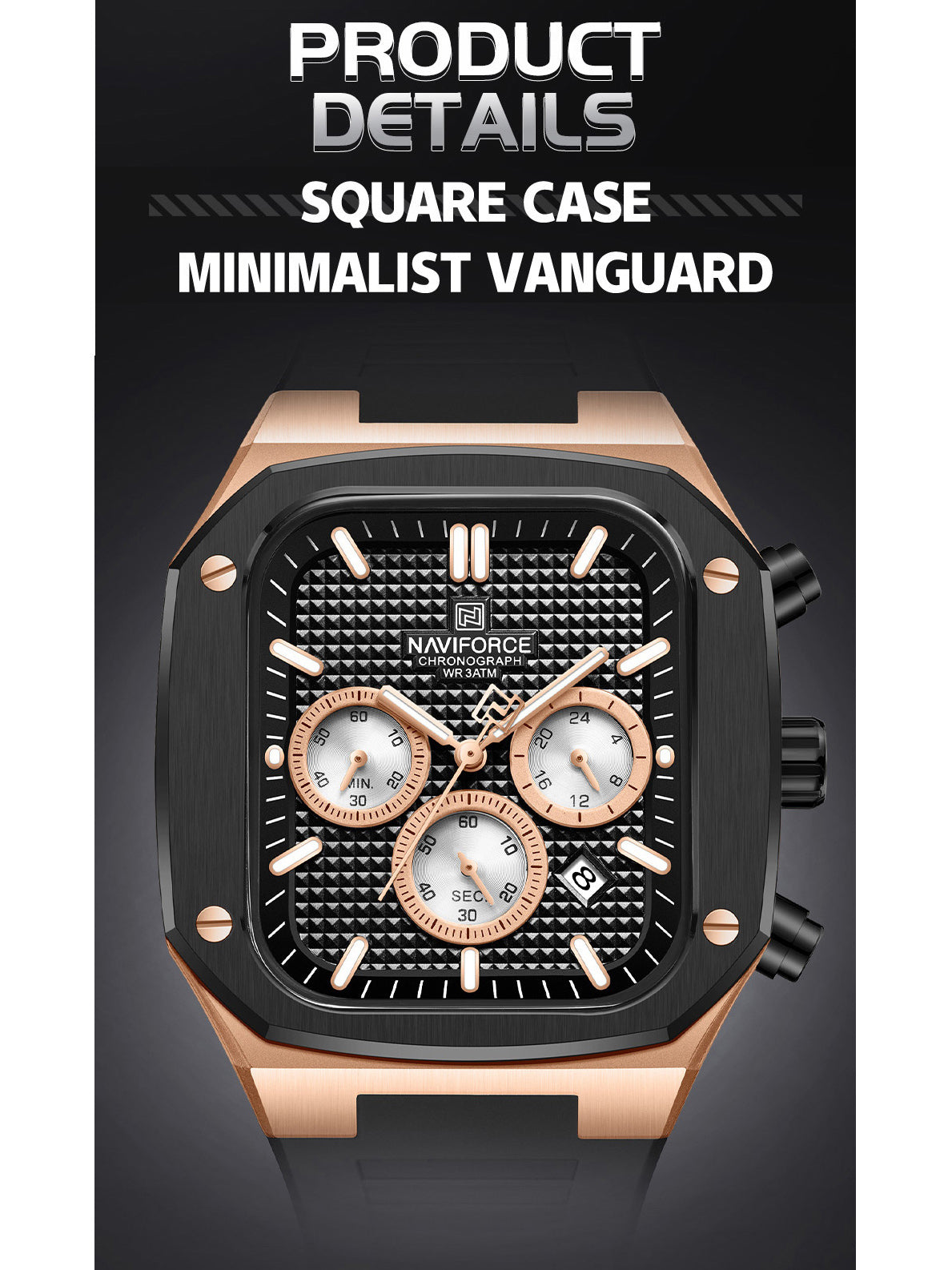 NF8037 chronograph watch for men - NAVIFORCE