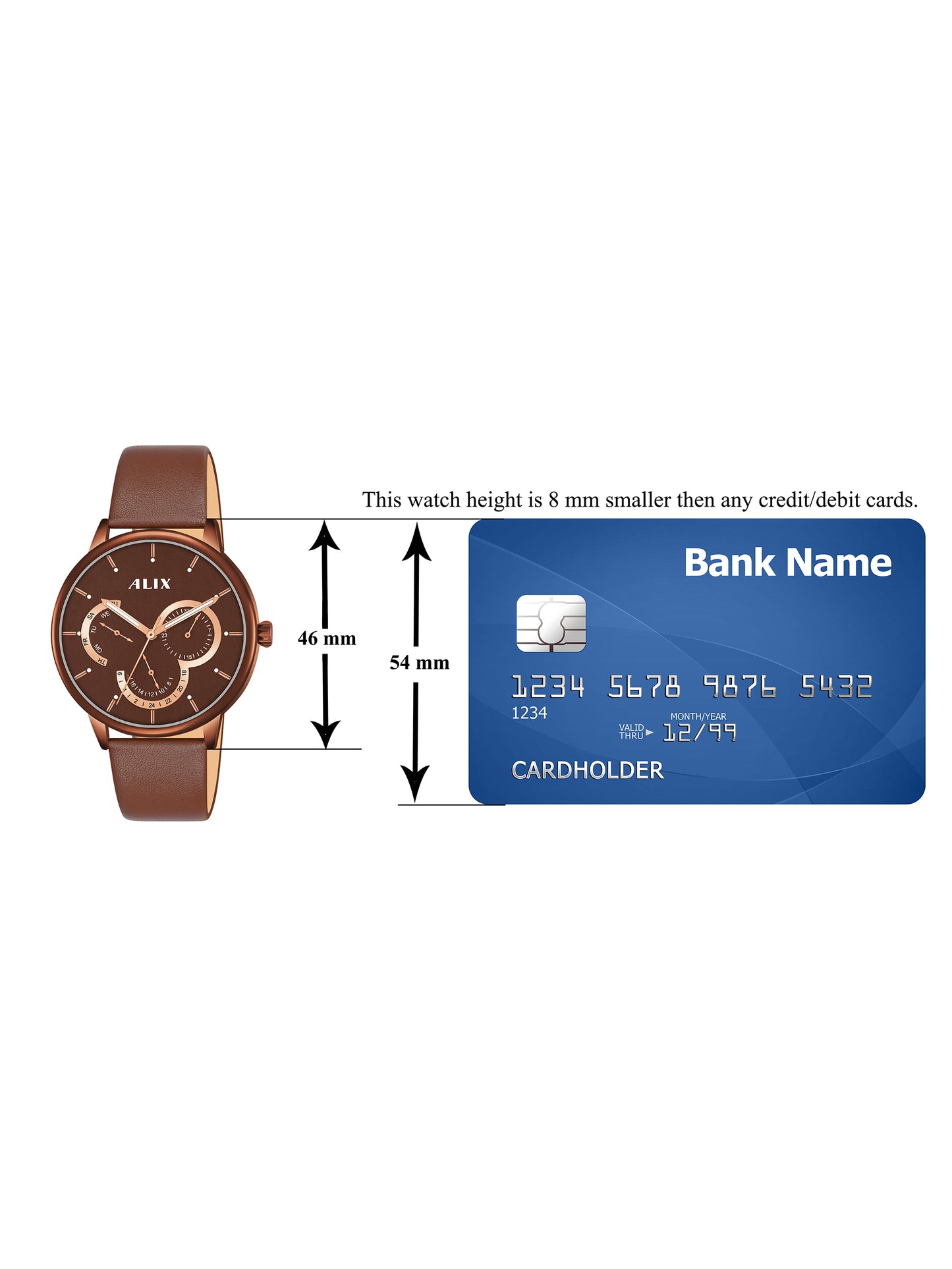 AL3011 Brown chronograph analog watch for mens - ALIX