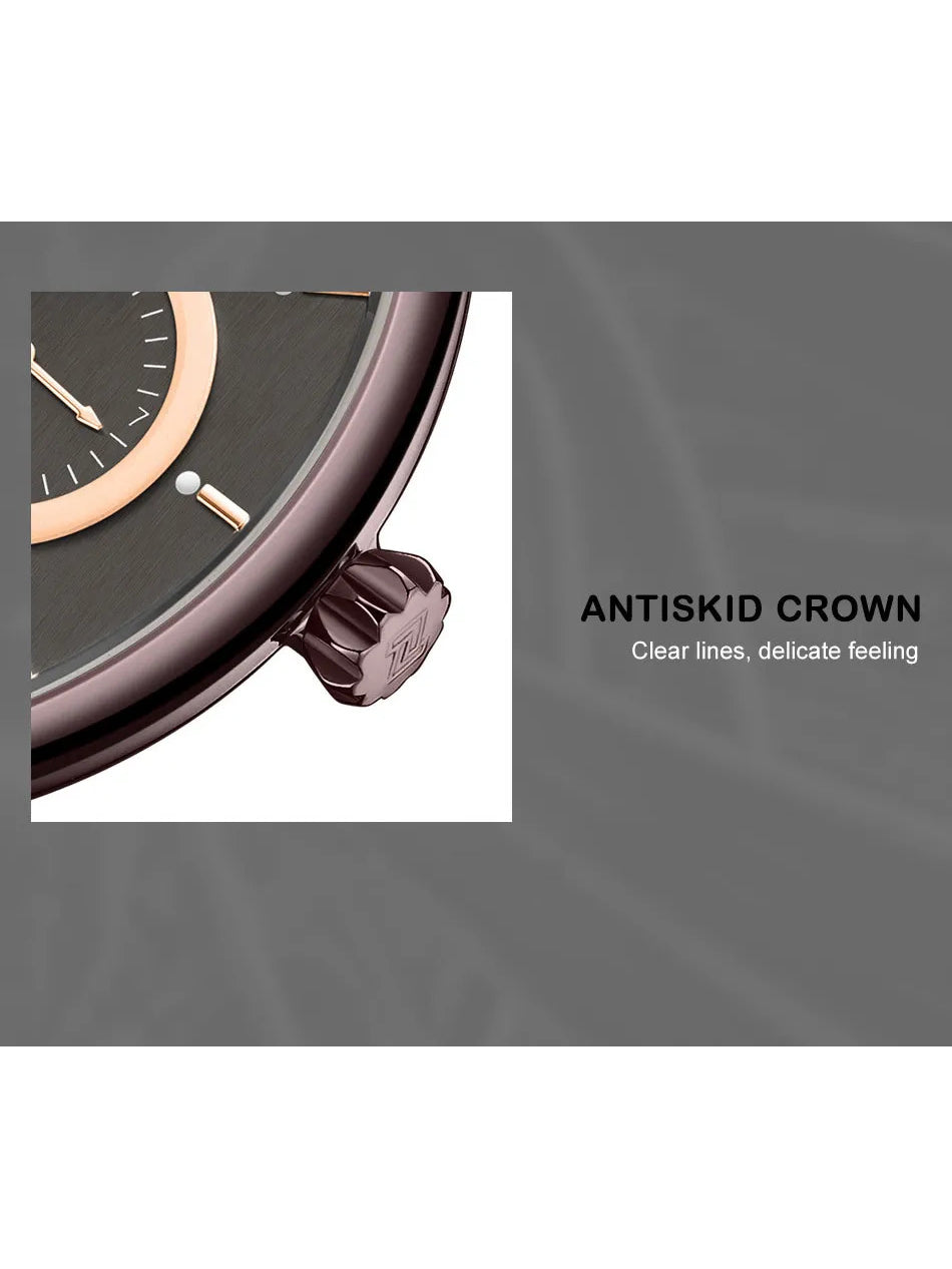 AL3011 Brown chronograph analog watch for mens - ALIX