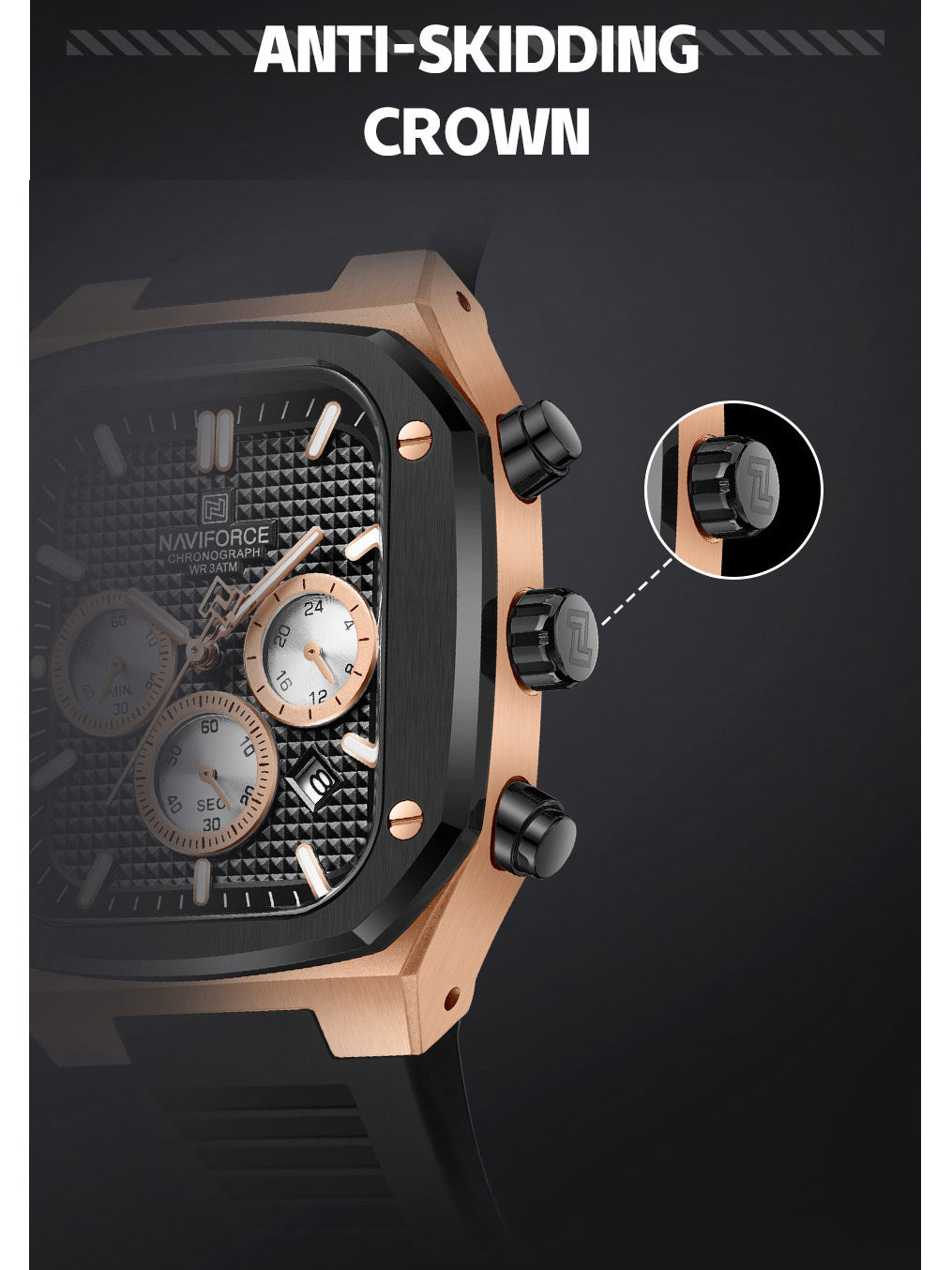NF8037 chronograph watch for men - NAVIFORCE