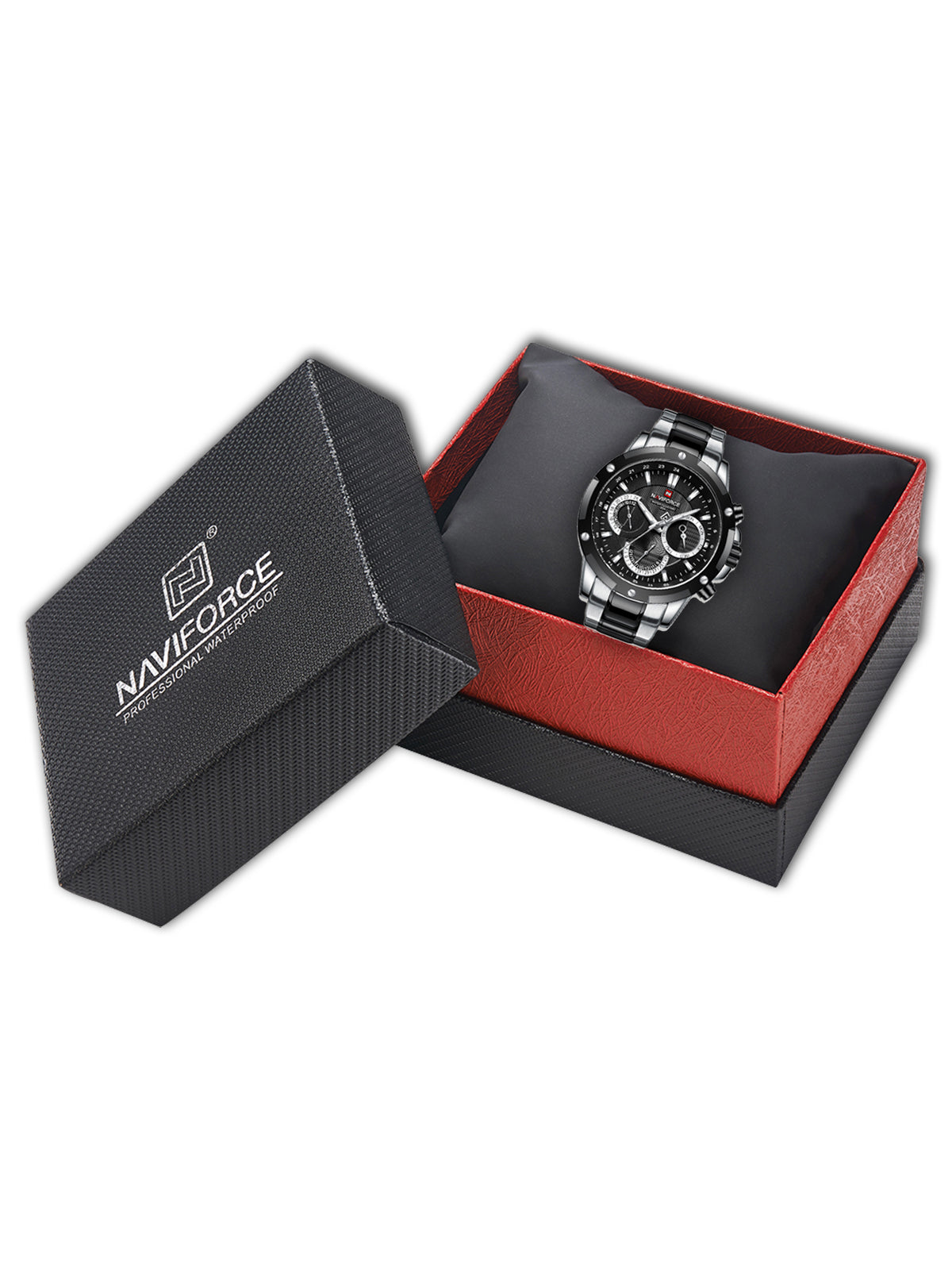 NF9196 SILVER BLACK Chronograph watch for men - NAVIFORCE