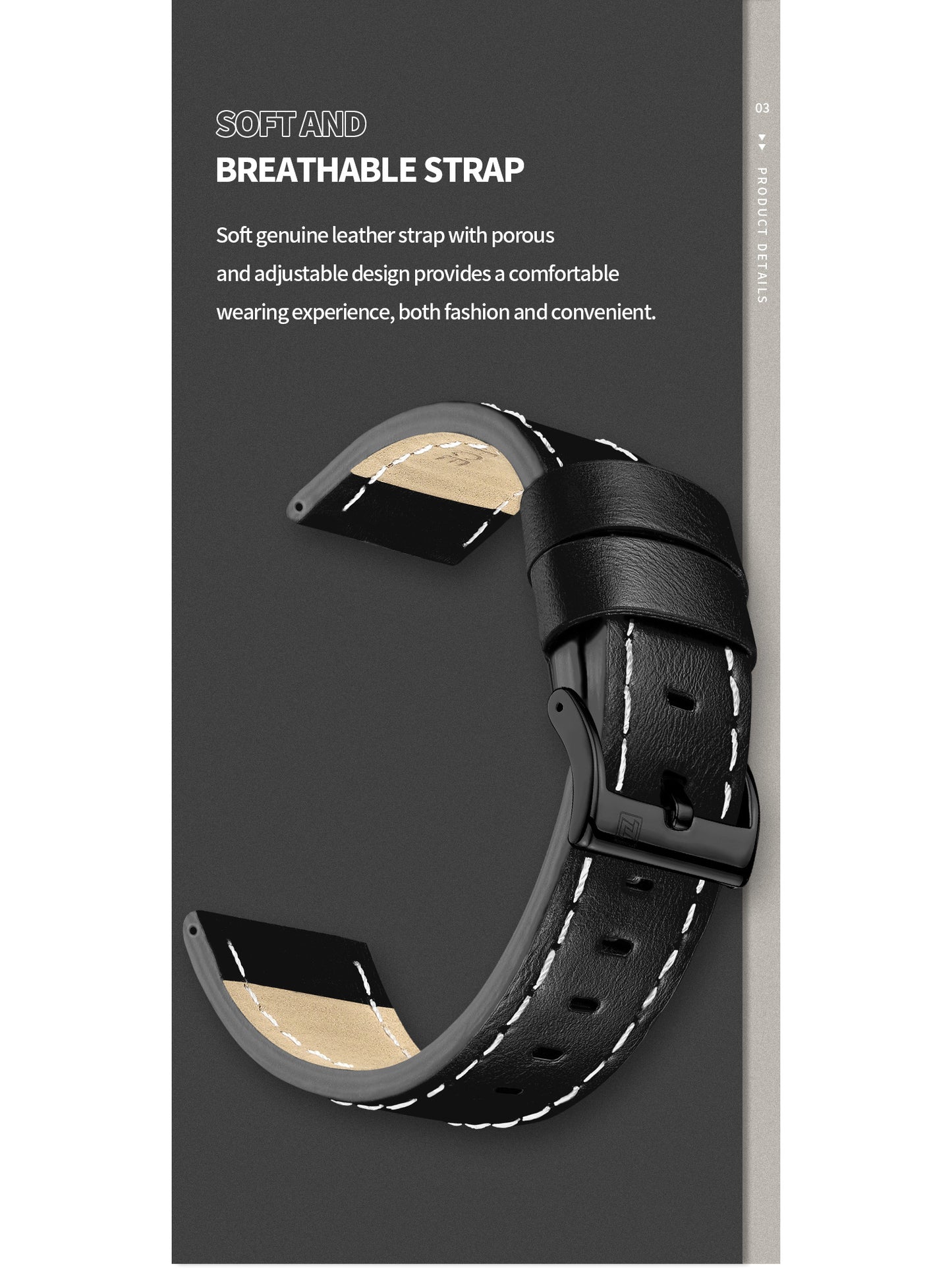 NF9197L Black leather ana-digital watch for men - NAVIFORCE
