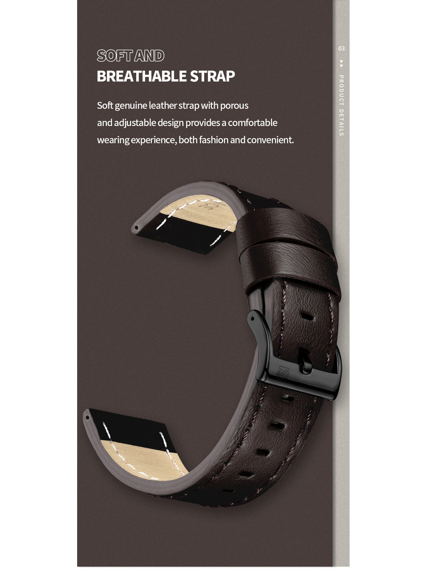 NF9197L brown leather ana-digital watch for men - NAVIFORCE