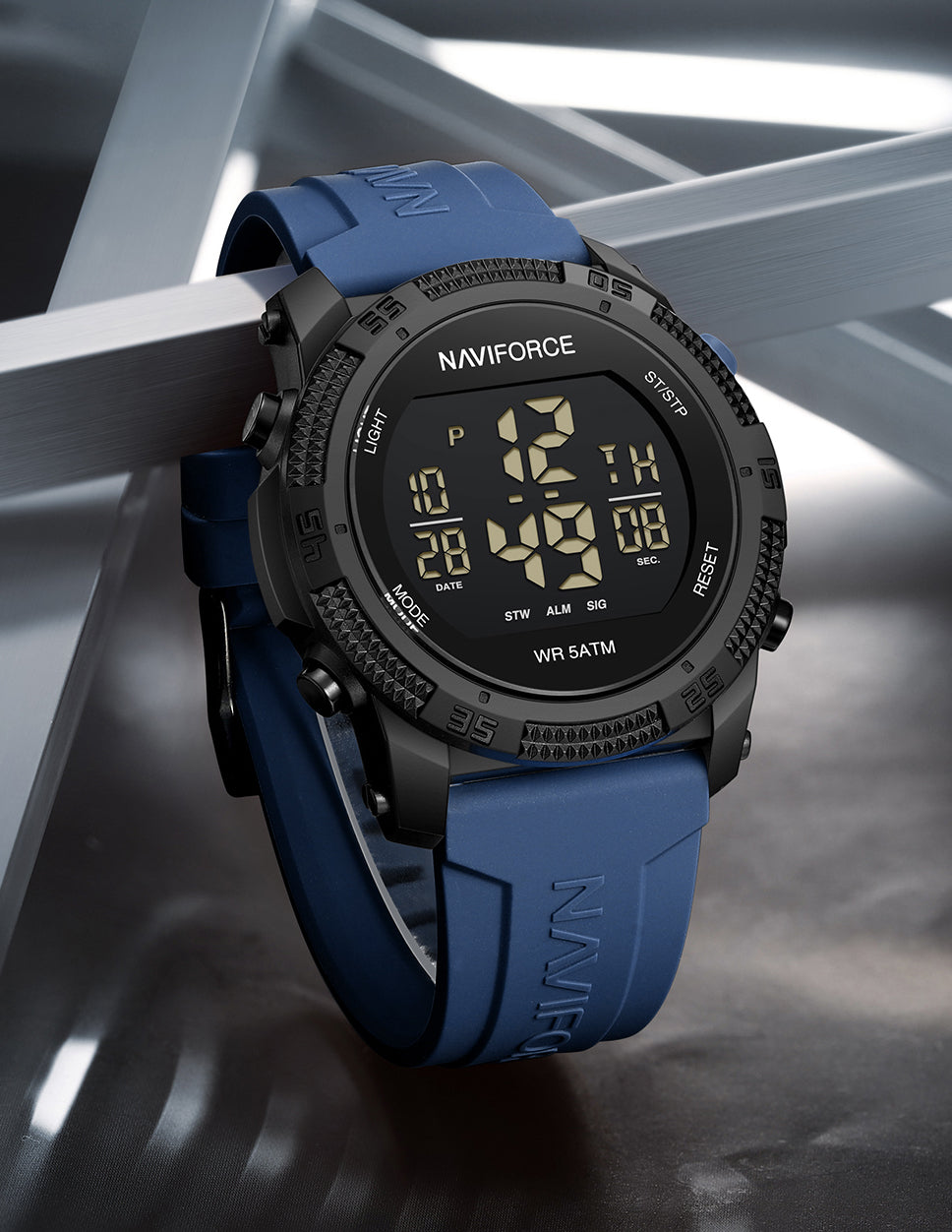 NF7104 Blue Silicon Strap Digital Watch