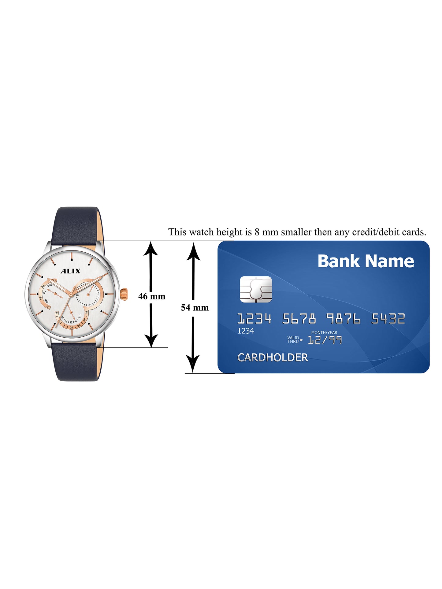 AL3011 Blue chronograph analog watch for mens - ALIX