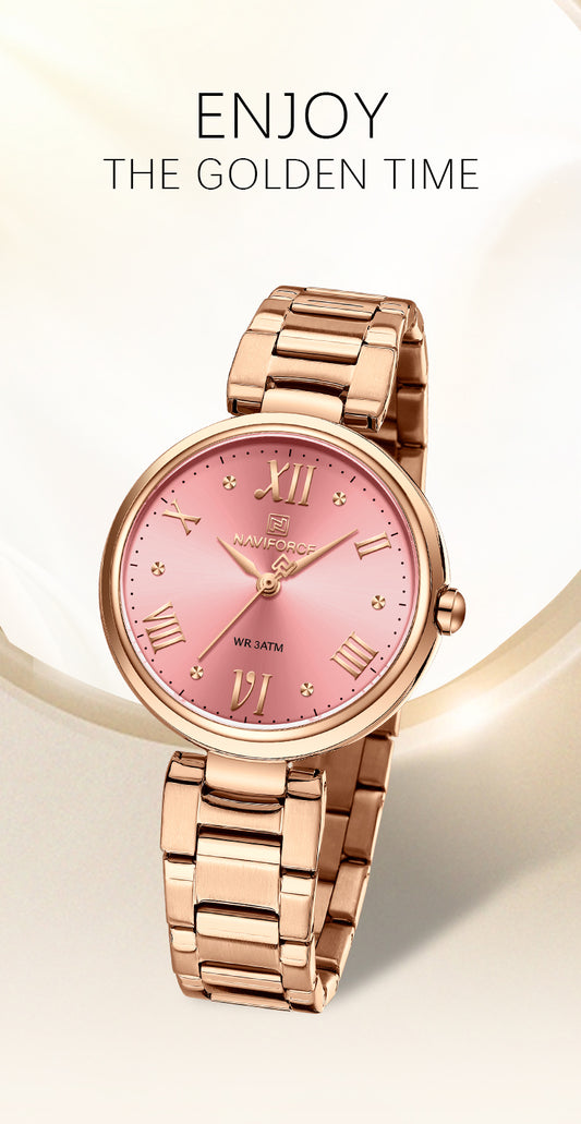 NF5030 Red Dial Stainless Steel Analog Watch