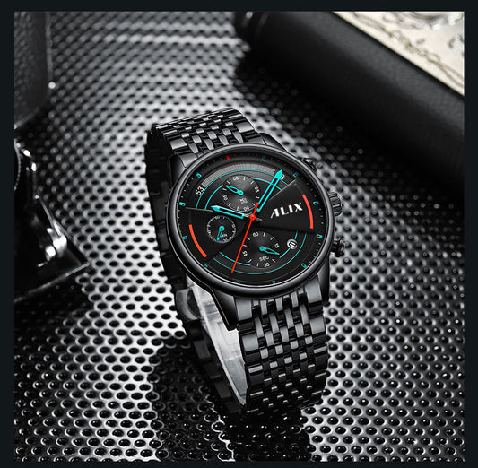 AL3013 Full black strap Chronograph Analog Watch