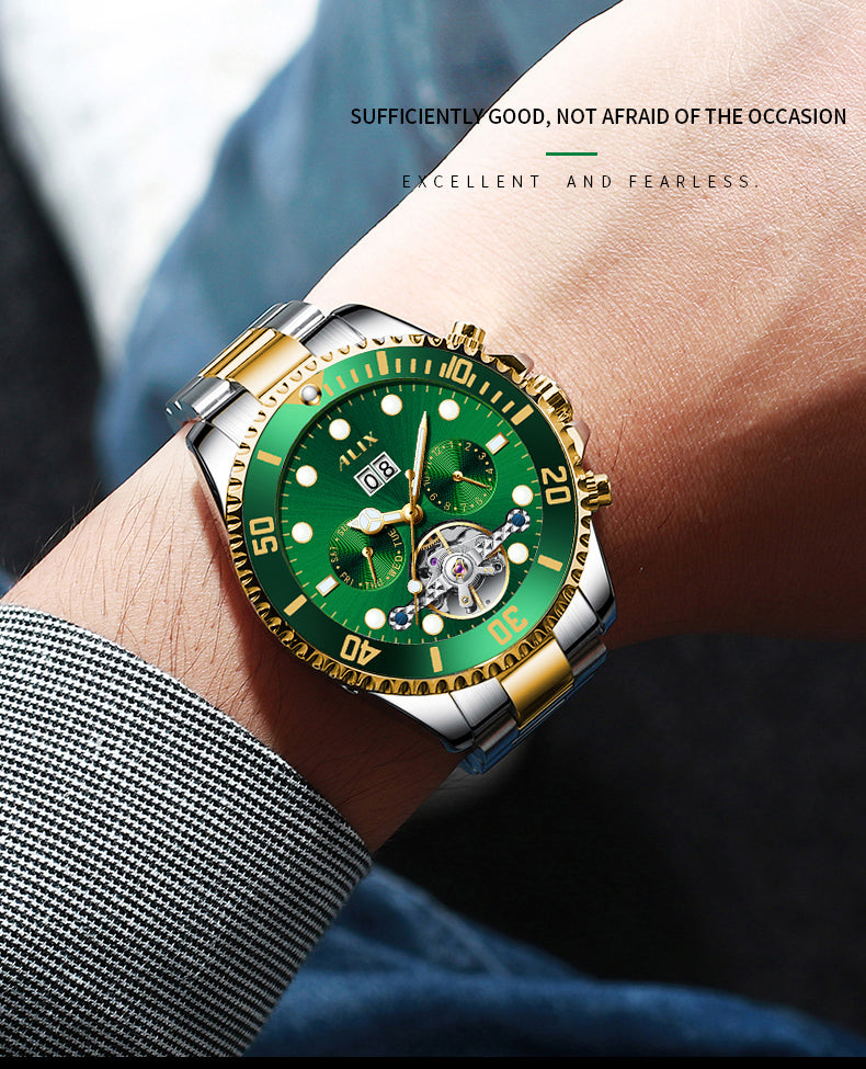 AL2907 Luxurious Geen dial Automatic Analog Watch
