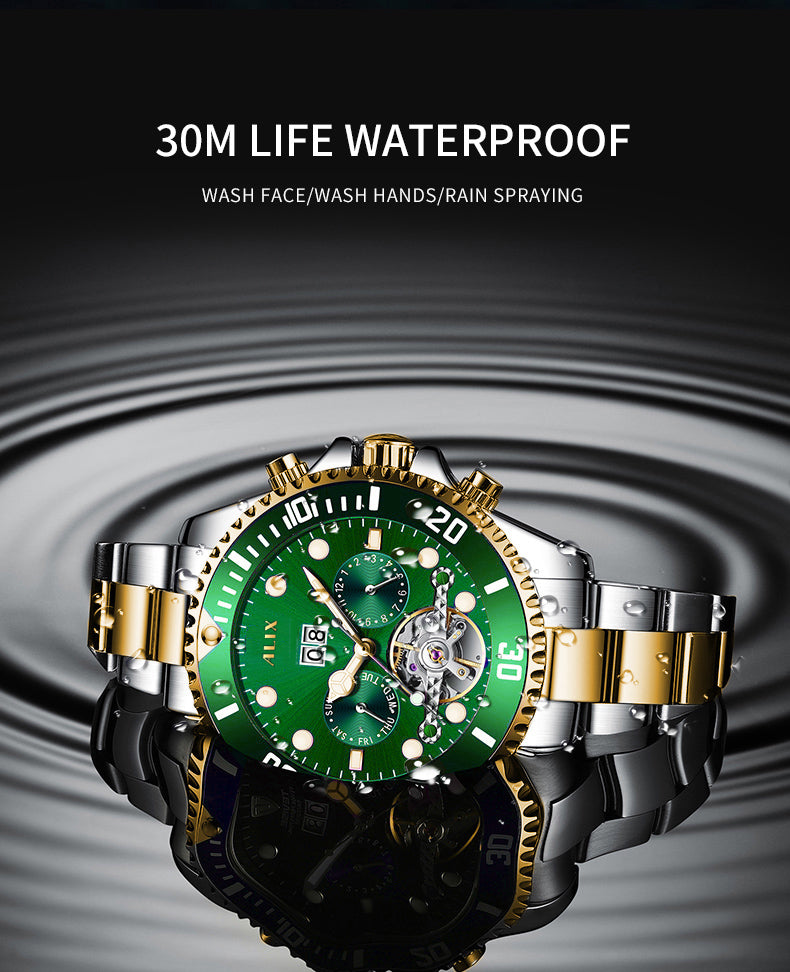 AL2907 Luxurious Geen dial Automatic Analog Watch