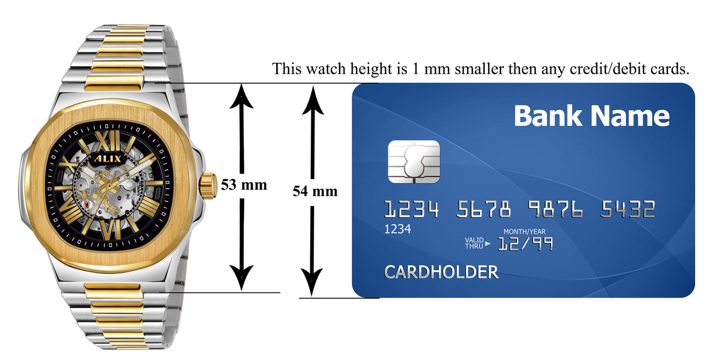 AL2904 Silver-Gold premium Analog Watch