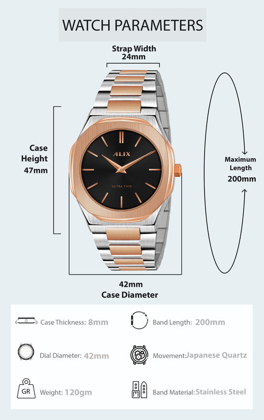 AL2912 Rosegold Steel Strap Analog Watch