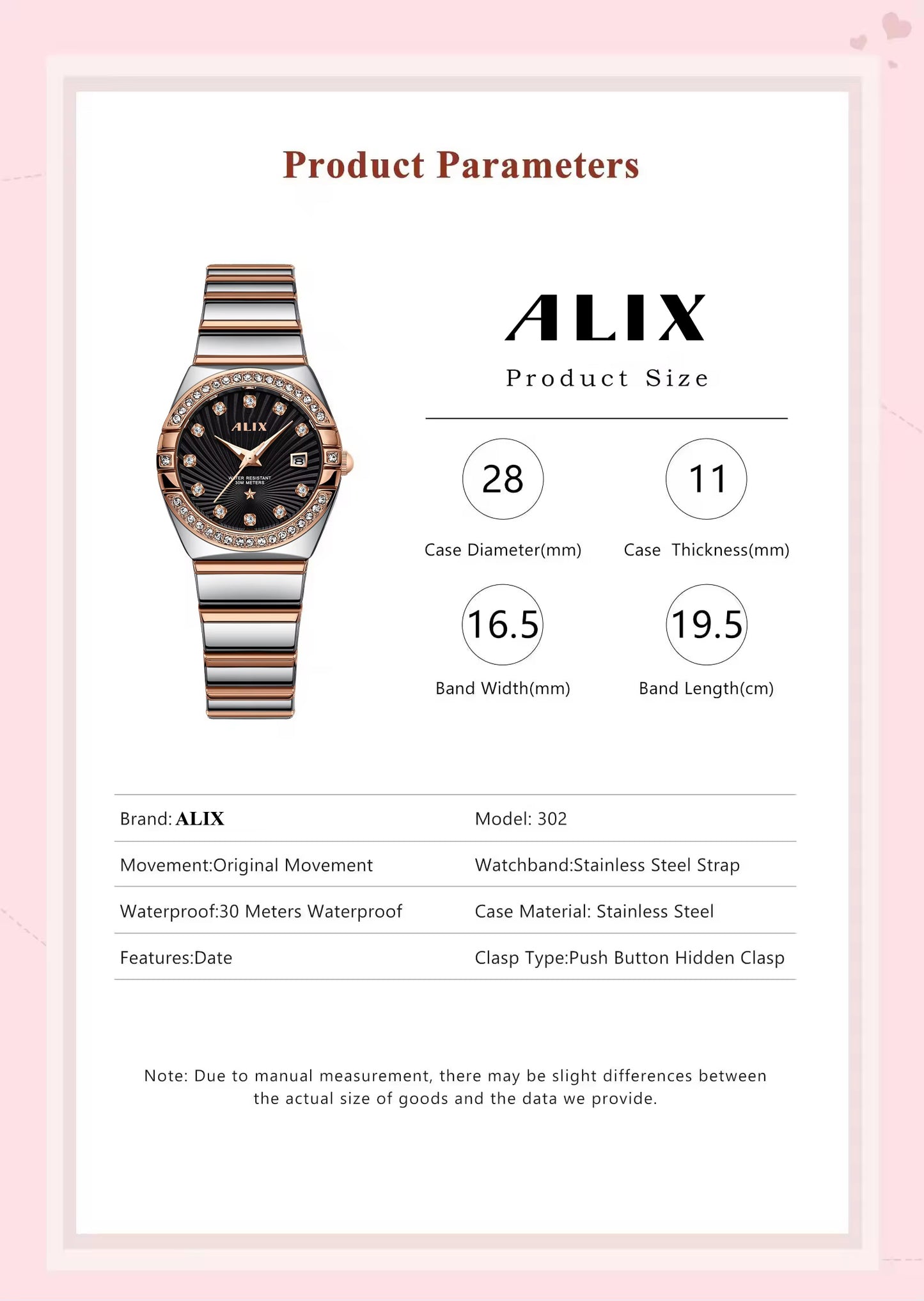AL2534 Stylish Twotone Silver&Rosegold strap Analog Watch