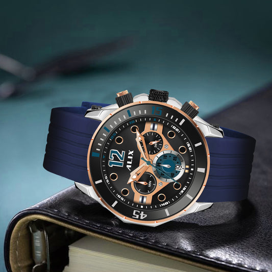 AL3015T Black Stylish chronograph dial Analog Watch