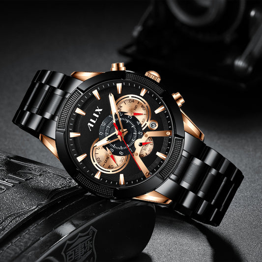 AL3012 stylish steel dual tone strap Analog Watch