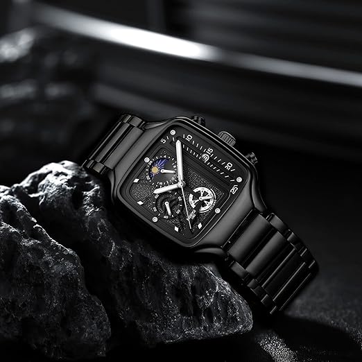 AL2573 Black Stainless Steel Analog Watch