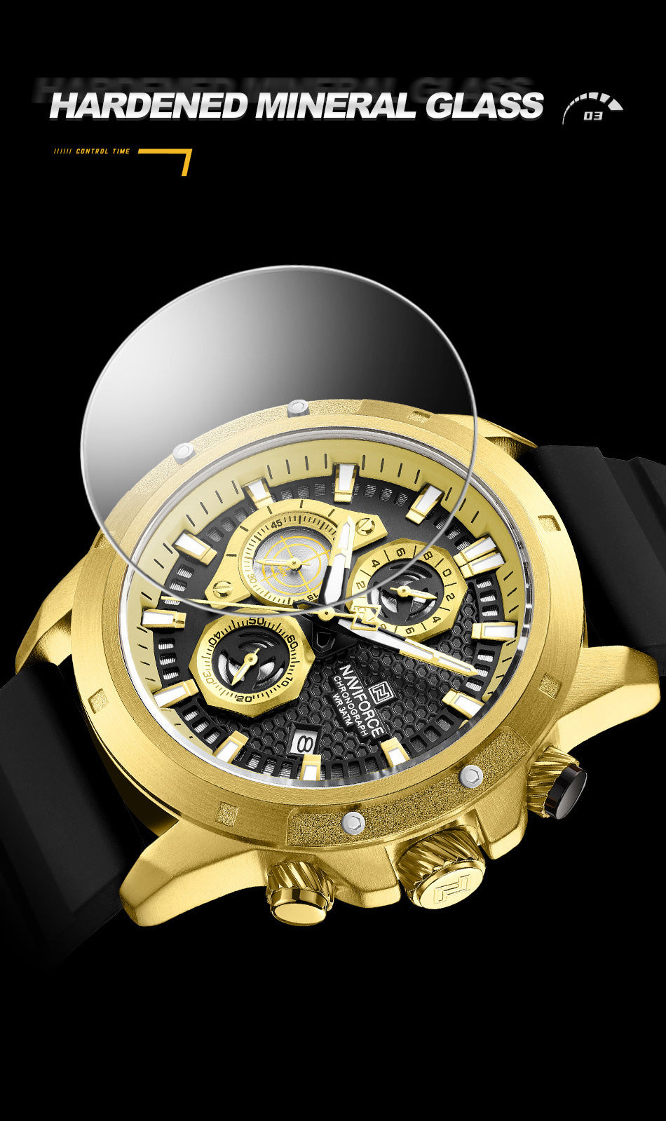 NF8036 Chronograph Date Display Analog watch for men - NAVIFORCE