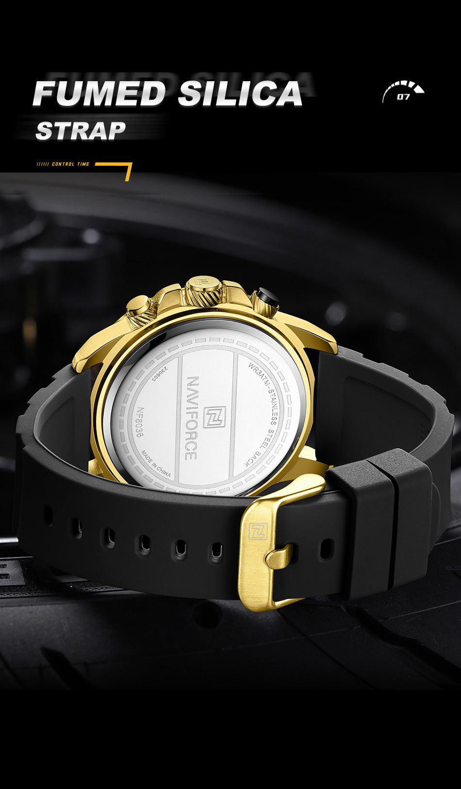 NF8036 Chronograph Date Display Analog watch for men - NAVIFORCE