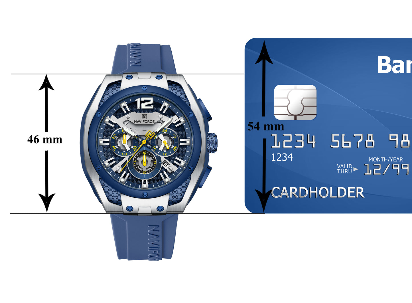 NAVIFORCE NF8063 Blue multifuntional chronograph Analog Watch