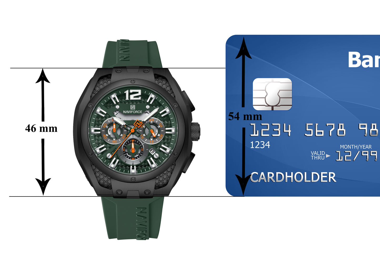 NAVIFORCE NF8063 Green multifuntional chronograph Analog Watch