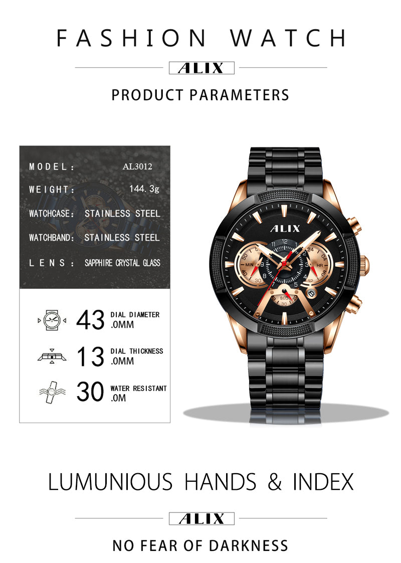 AL3012 stylish steel dual tone strap Analog Watch