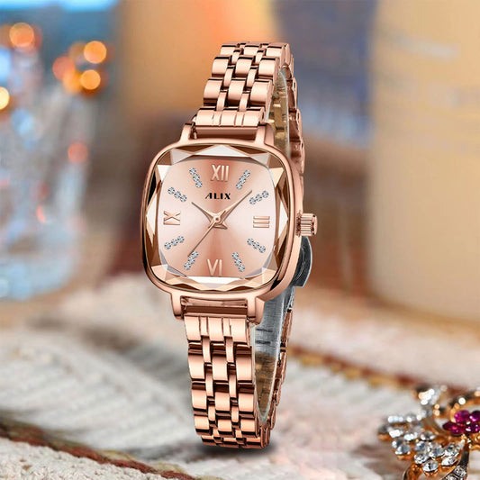 AL2535 Rosegold square dial Analog Watch