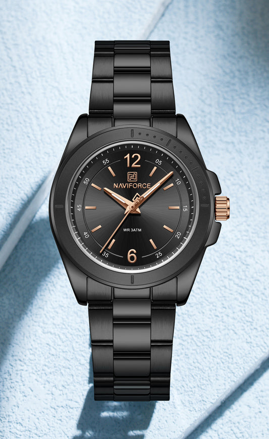 NF5062 Full Black Fashion Timepeice Analog Watch