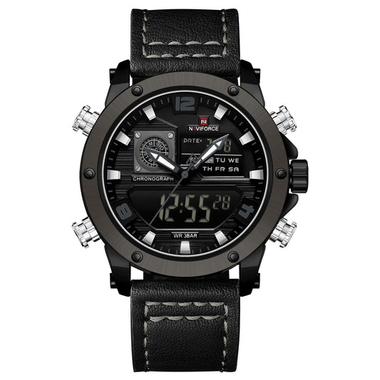 Naviforce NF9236 Black Strap Military Style Analog-Digital Watch