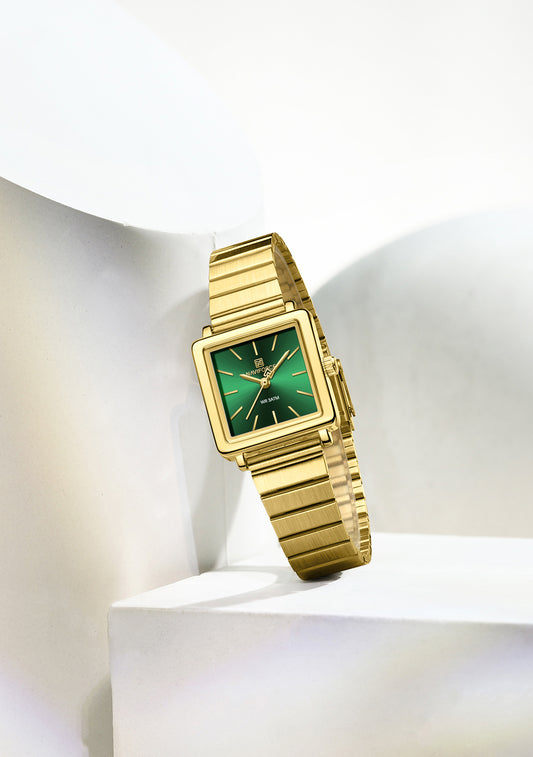 NF5048 Modern Green square dial Analog Watch