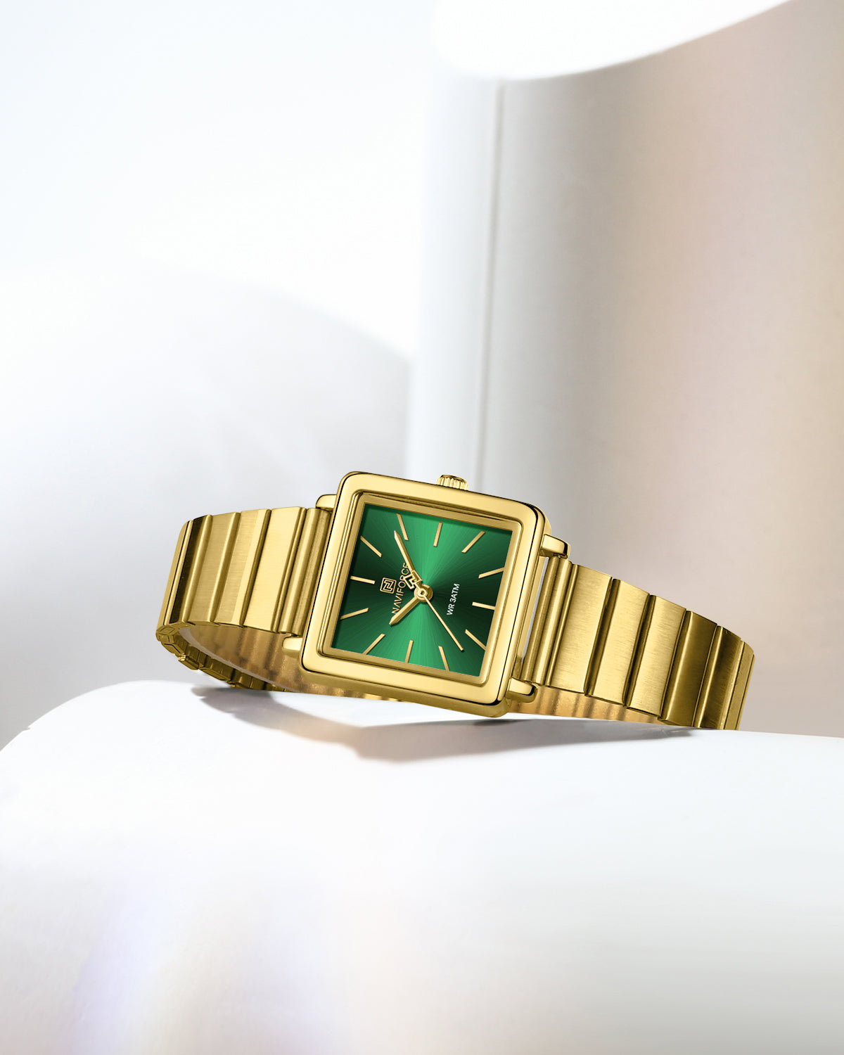 NF5048 Modern Green square dial Analog Watch