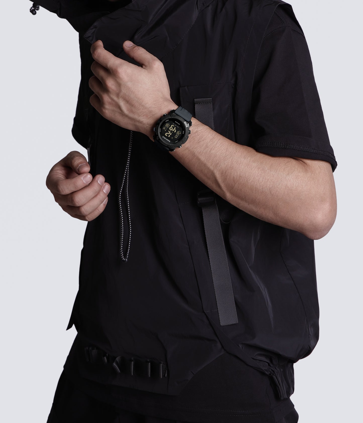 NF7104 Grey Silicon Strap Digital Watch
