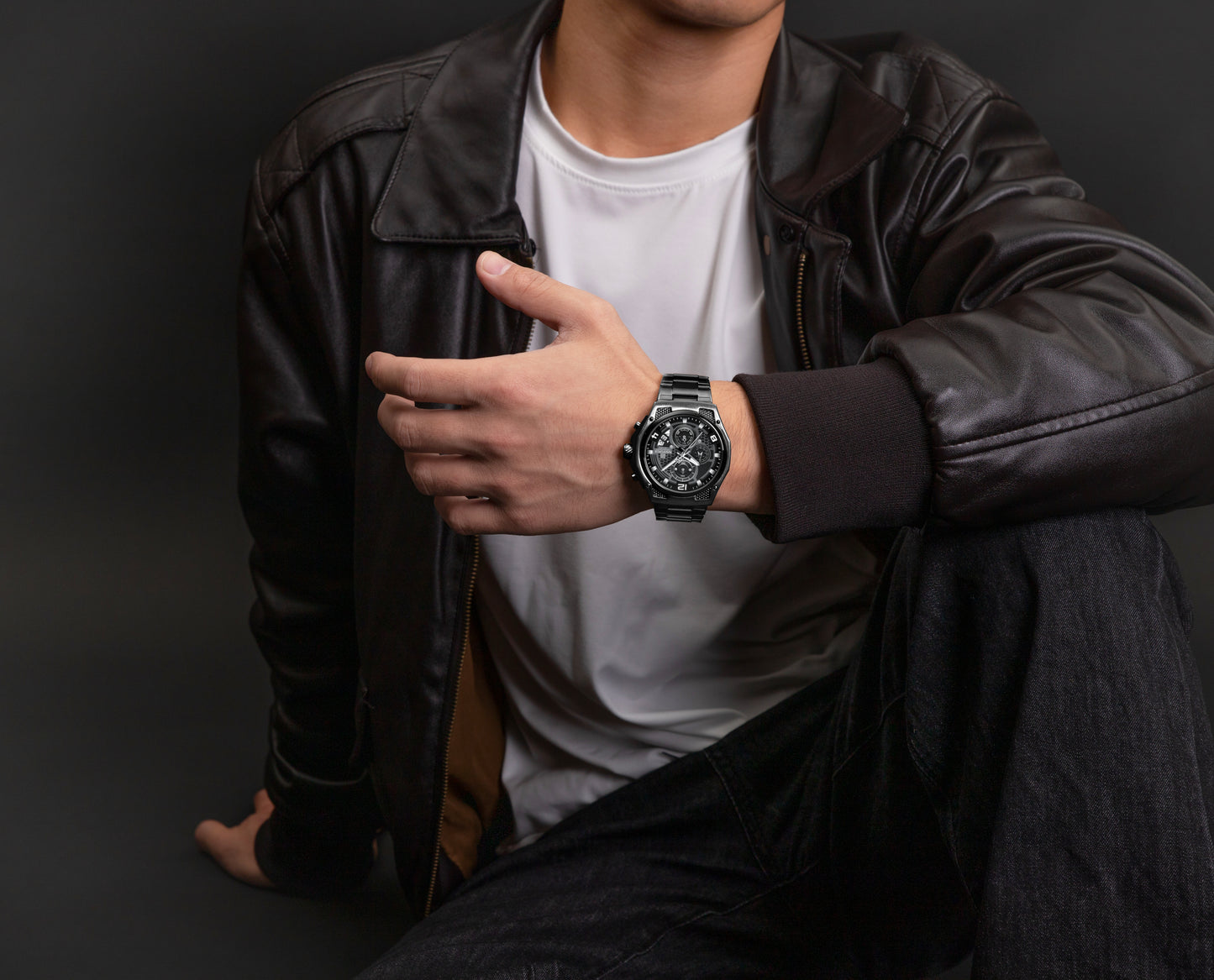 Naviforce NF8051S Elegant Black stainless Steel strap Analog Watch