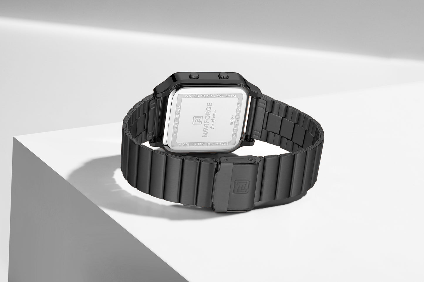 NF5046 Black Large Screen Business Casual Digital Watch