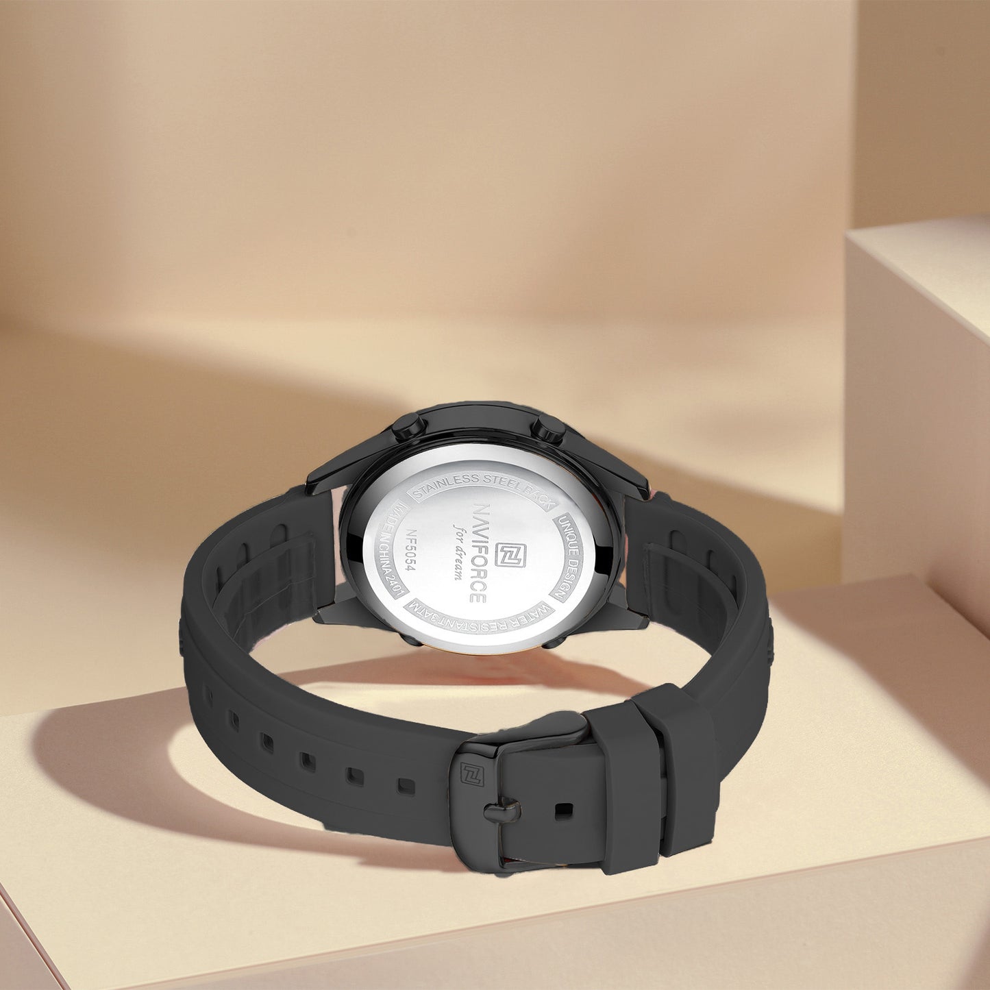 NF5054 Black Multifunctional LCD display Digital Watch