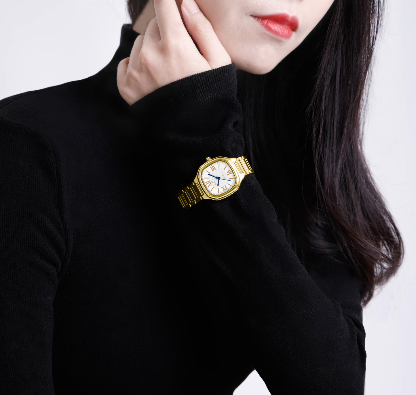 NF5042 White Square dial Analog Watch