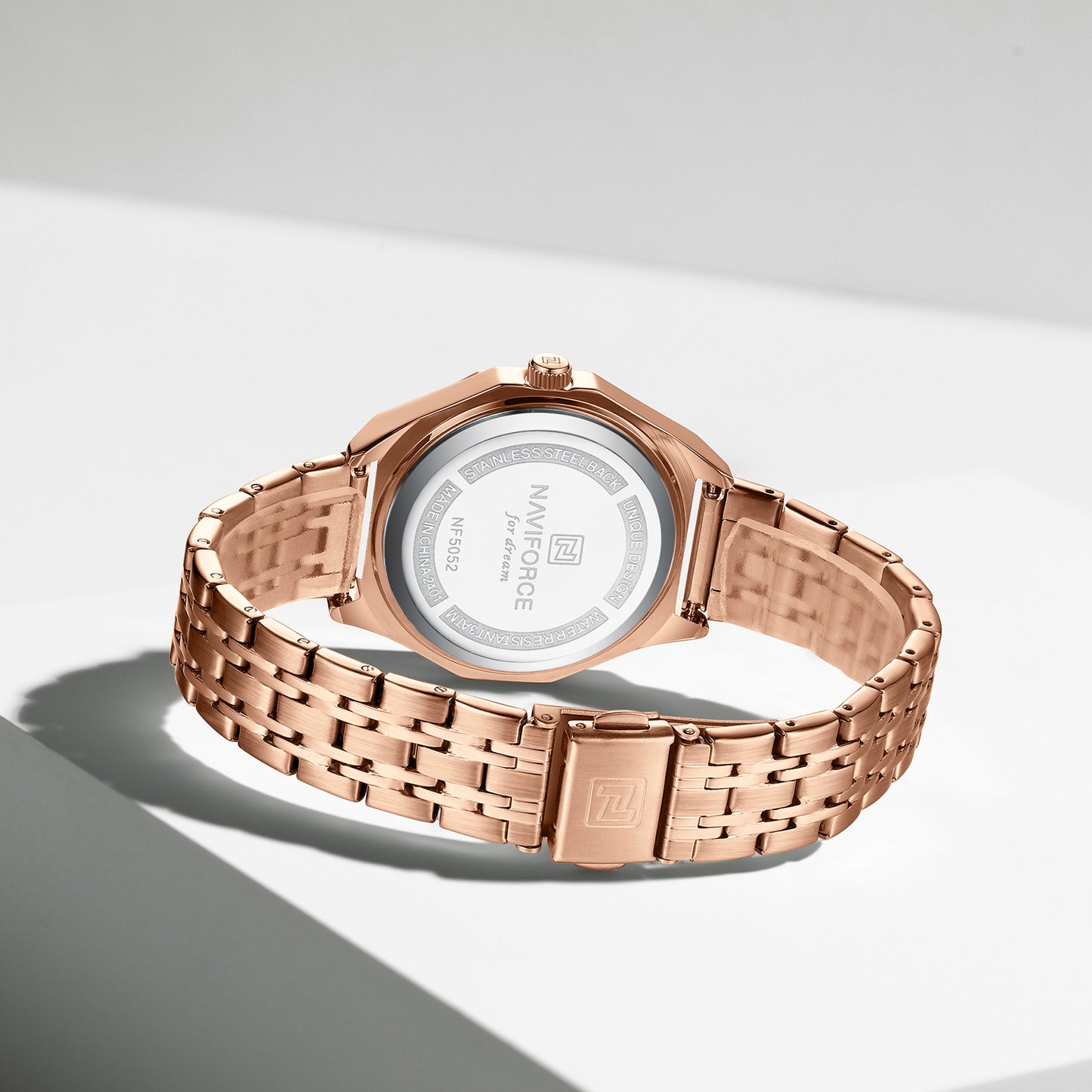 NF5052 White dial with Rosegold strap Analog Watch
