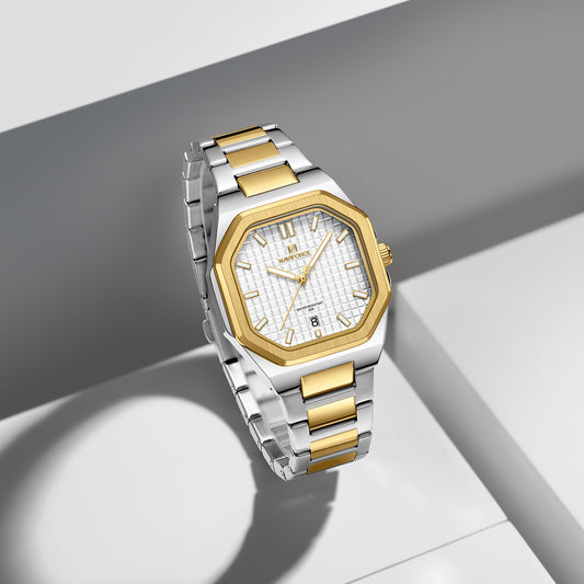 NF5053 Square white dial Analog Watch