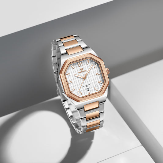 NF5053 Square white dial Analog Watch